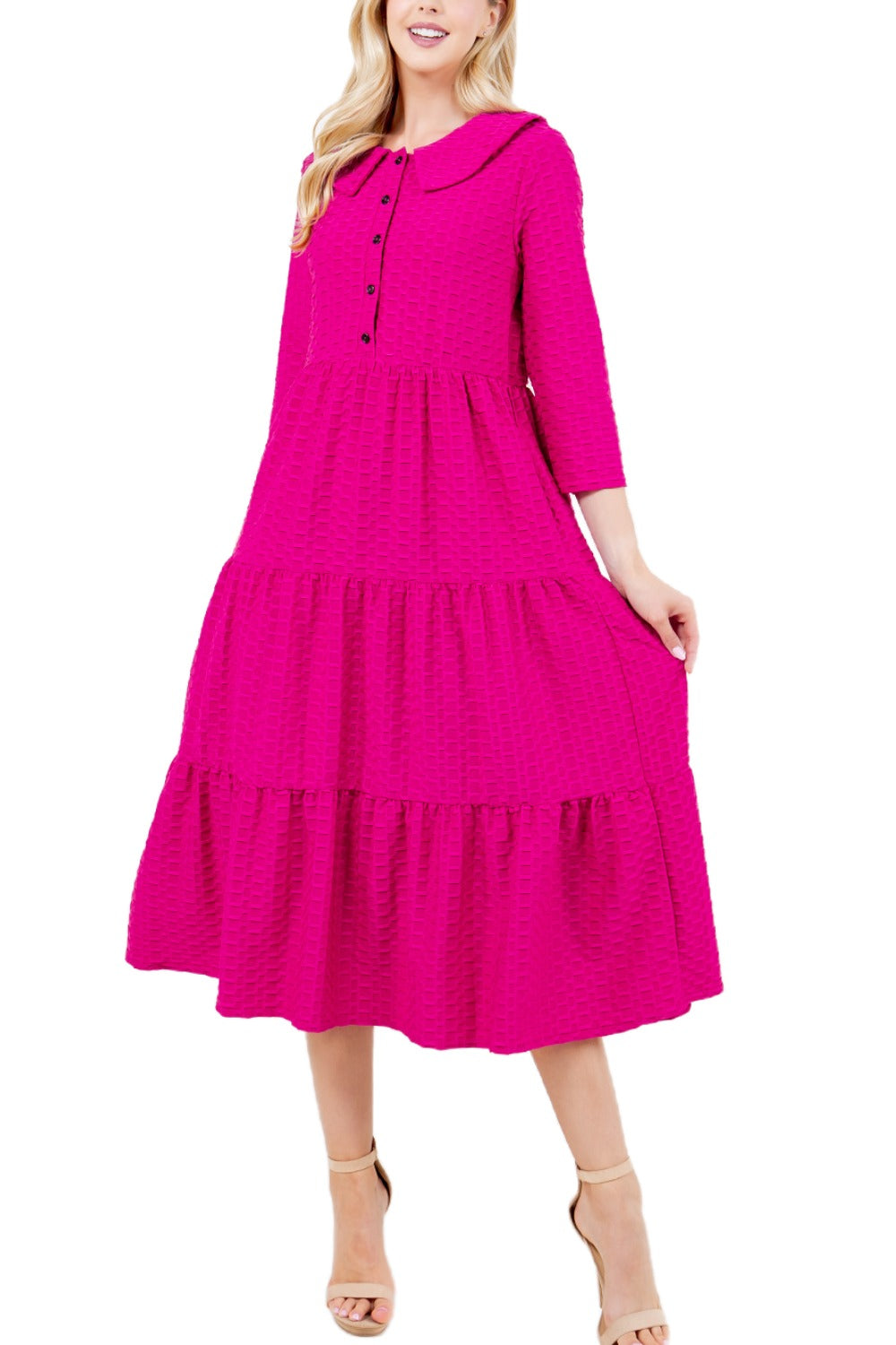 Morgan Honeycomb Dress -3color options- Adalyn Fashions
