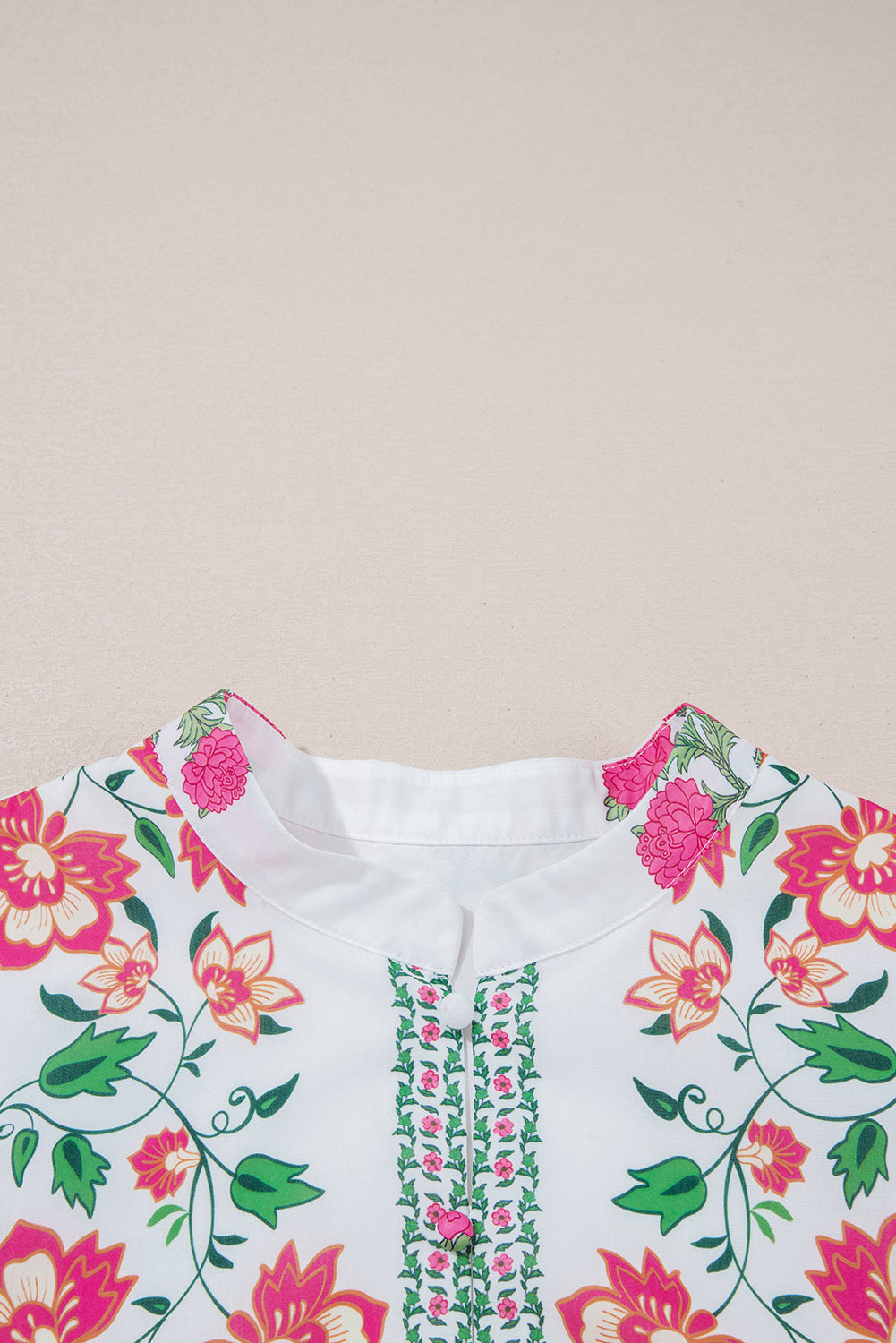 White Floral Print Loose Tiered Maxi Dress
