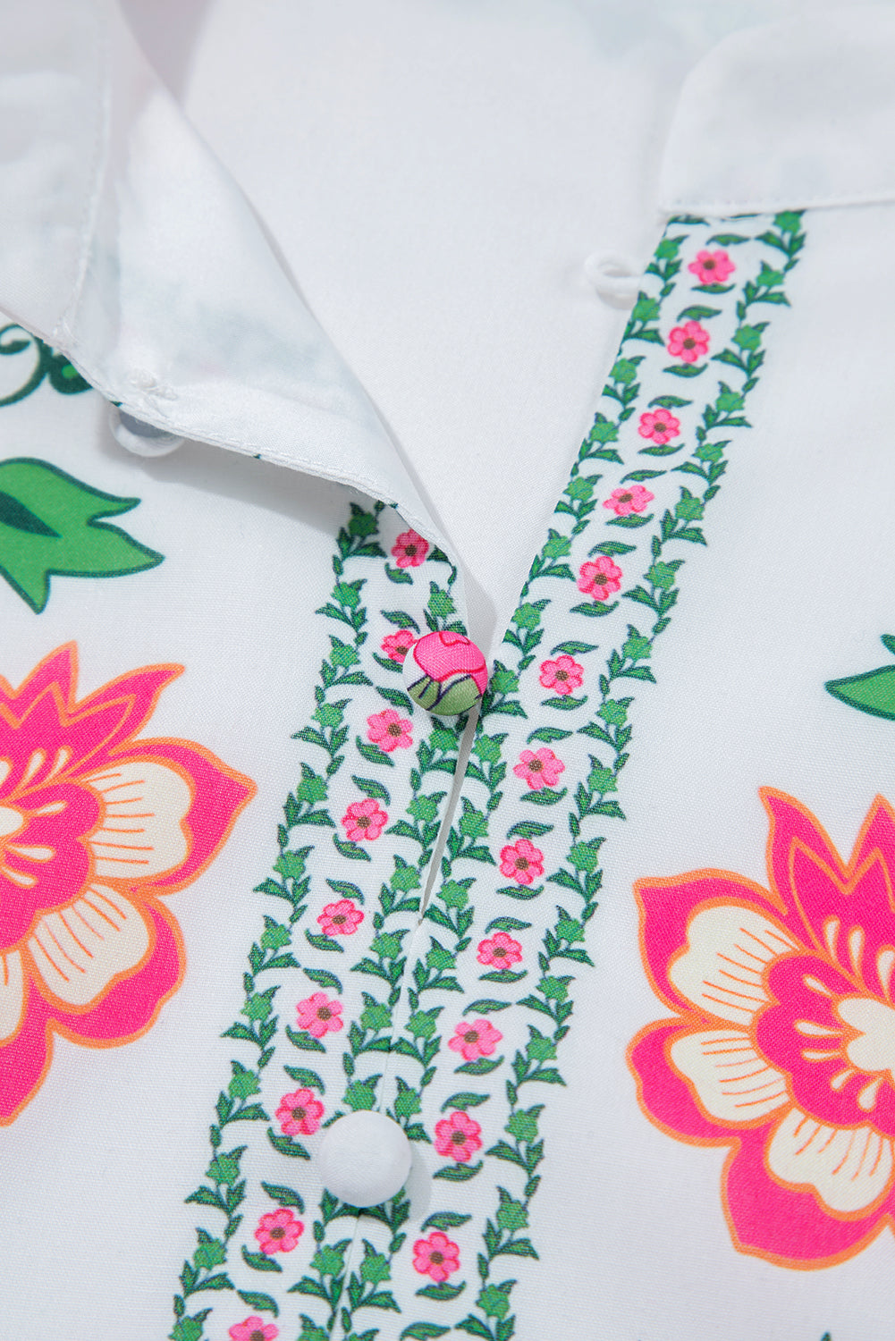 White Floral Print Loose Tiered Maxi Dress