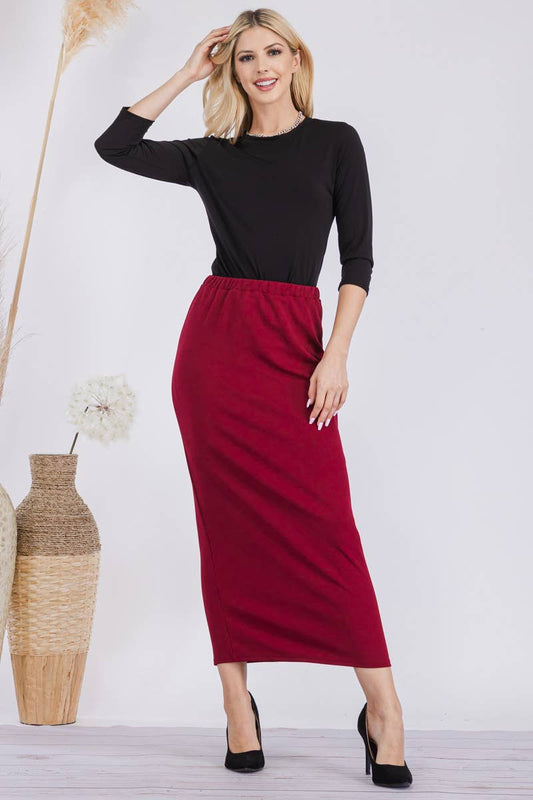 CLASSIC LONG PENCIL SKIRT IN MISSY & PLUS SIZE