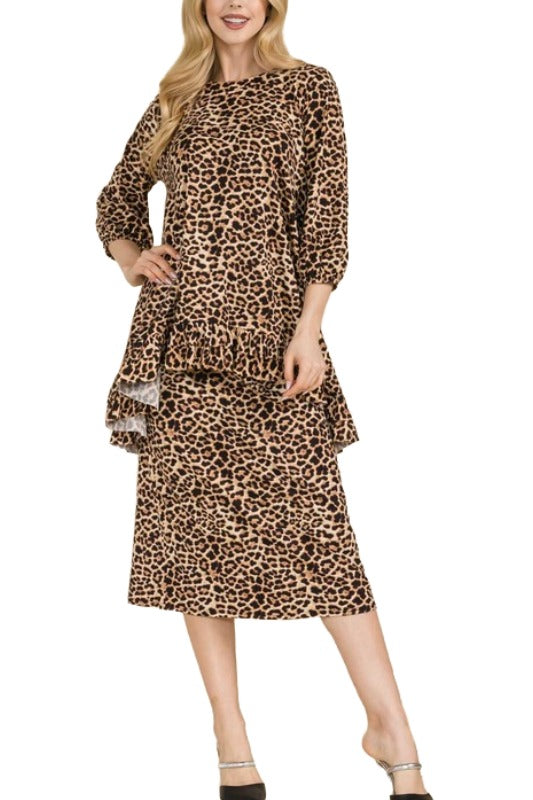 Lily Leopard High/Low SET Adalyn Fashions