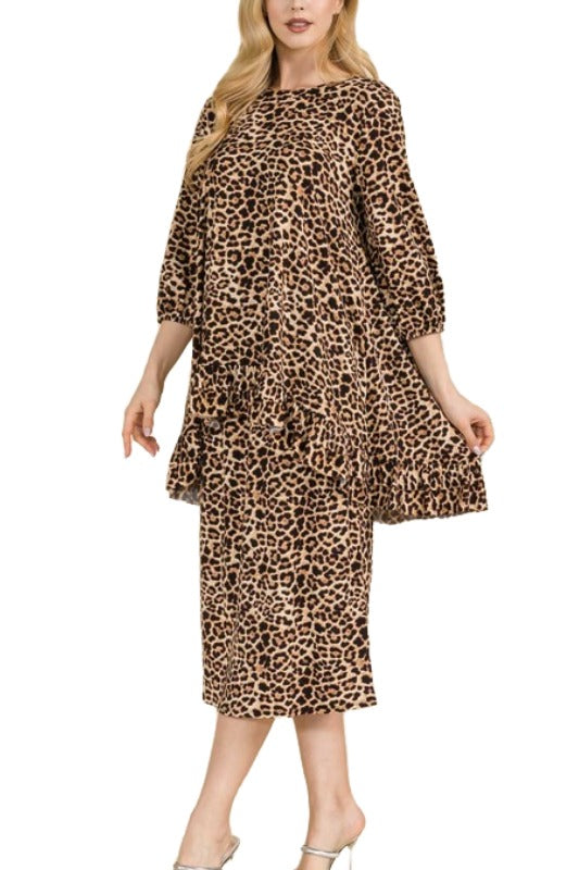 Lily Leopard High/Low SET Adalyn Fashions