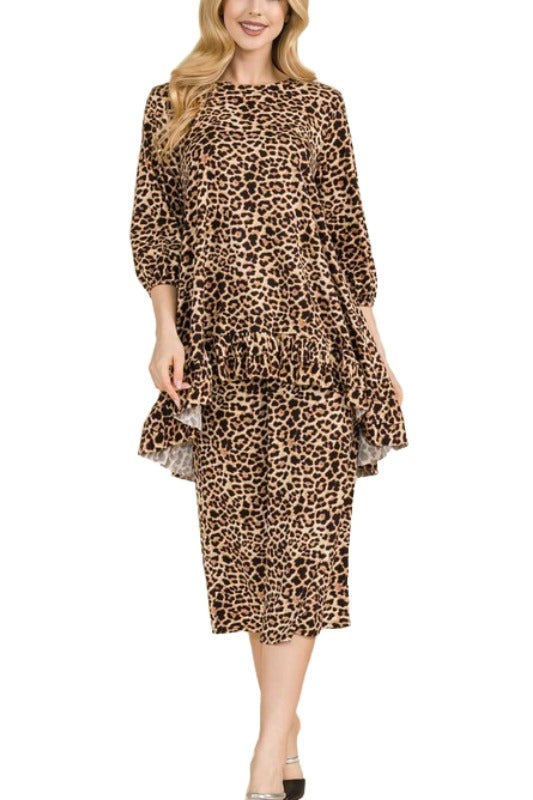 Lily Leopard High/Low SET Adalyn Fashions