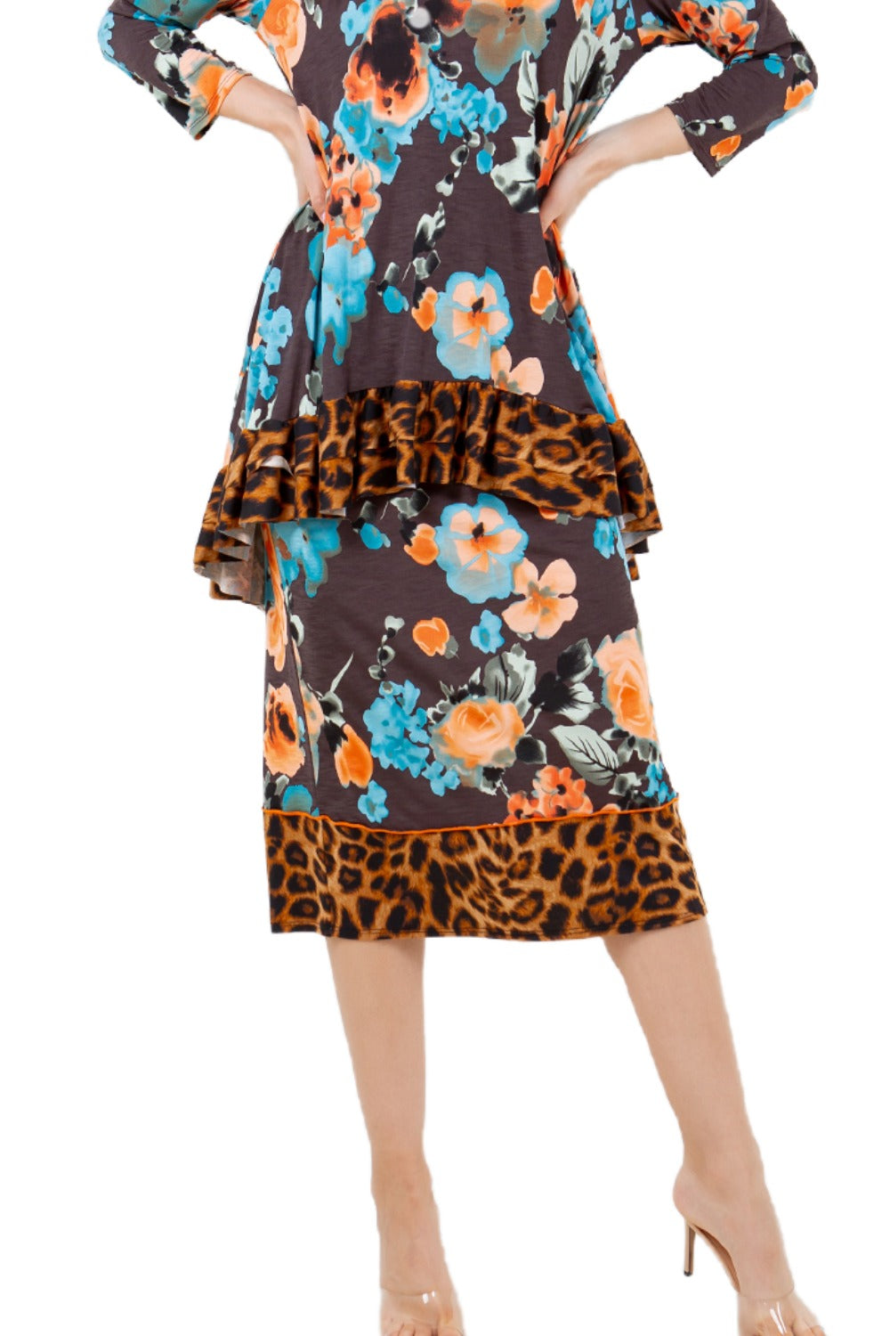 Wimberly Floral Leopard high/low SET Adalyn Fashions