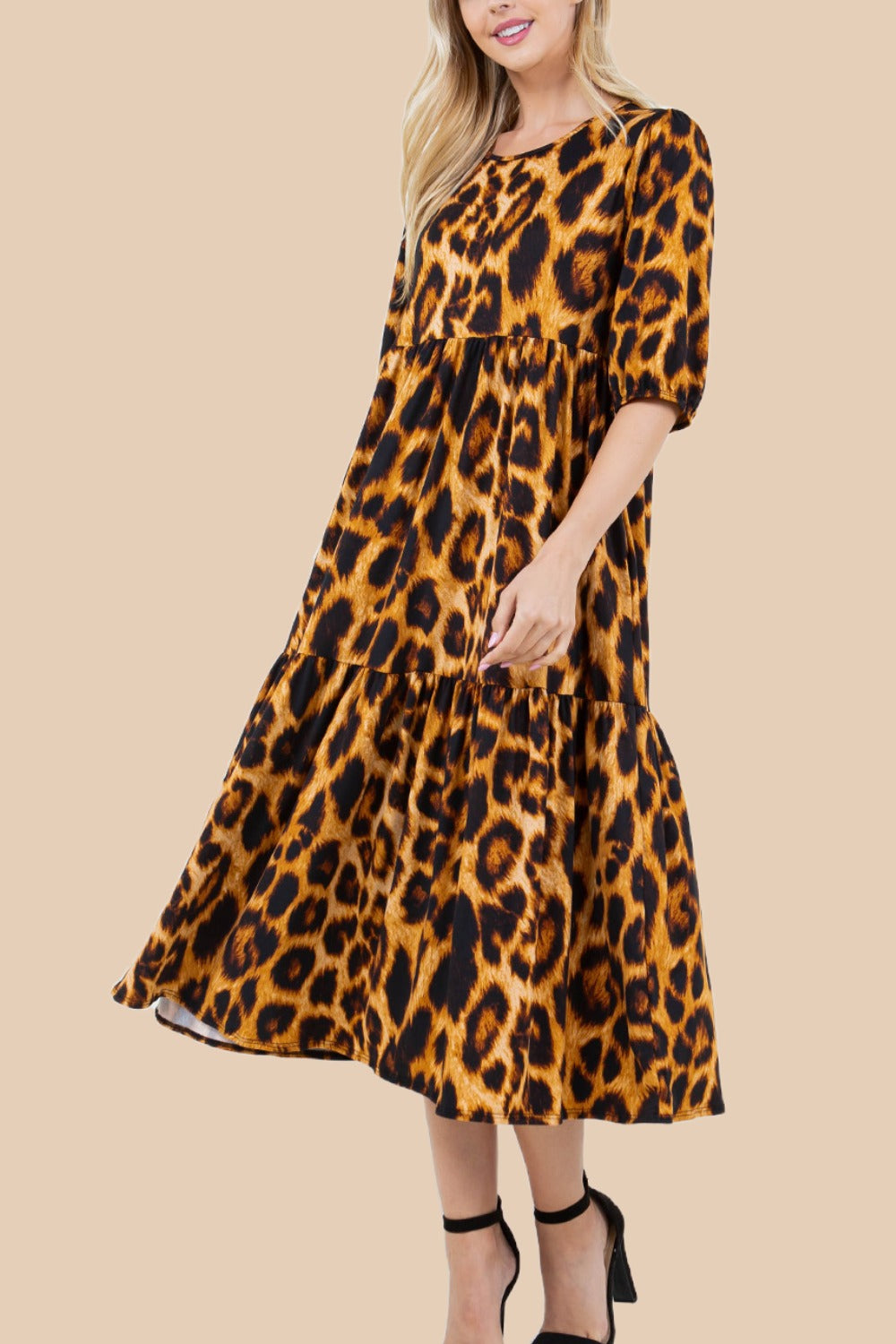 Kathy Leopard Dress Adalyn Fashions