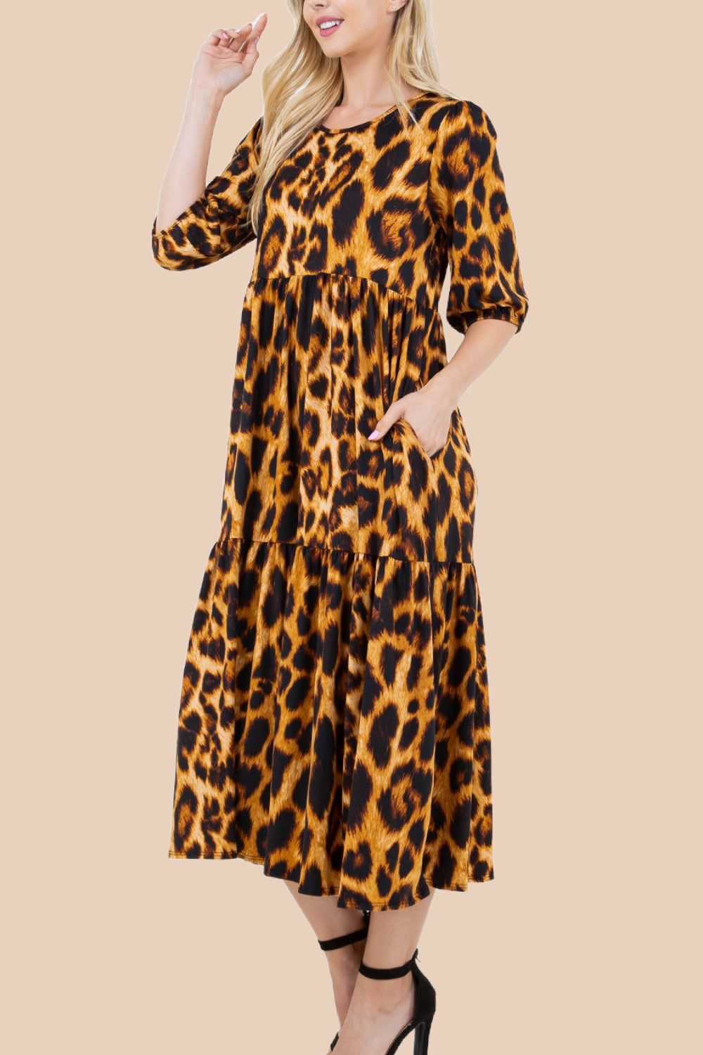 Kathy Leopard Dress Adalyn Fashions