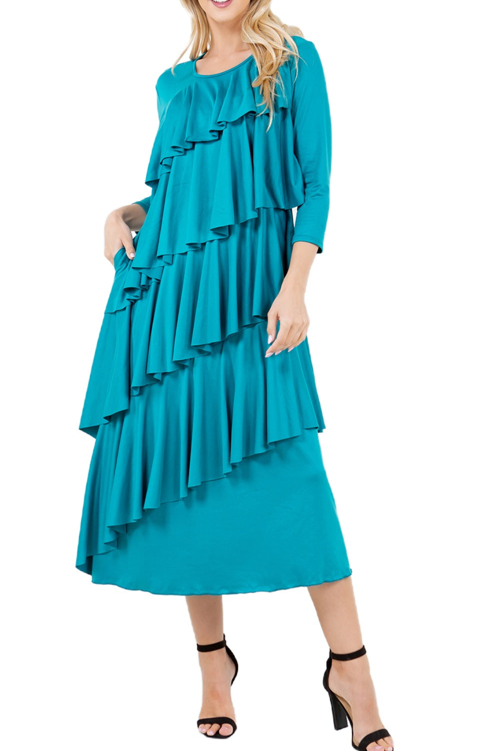 Wiley Ruffle Dress -3 color options- Adalyn Fashions