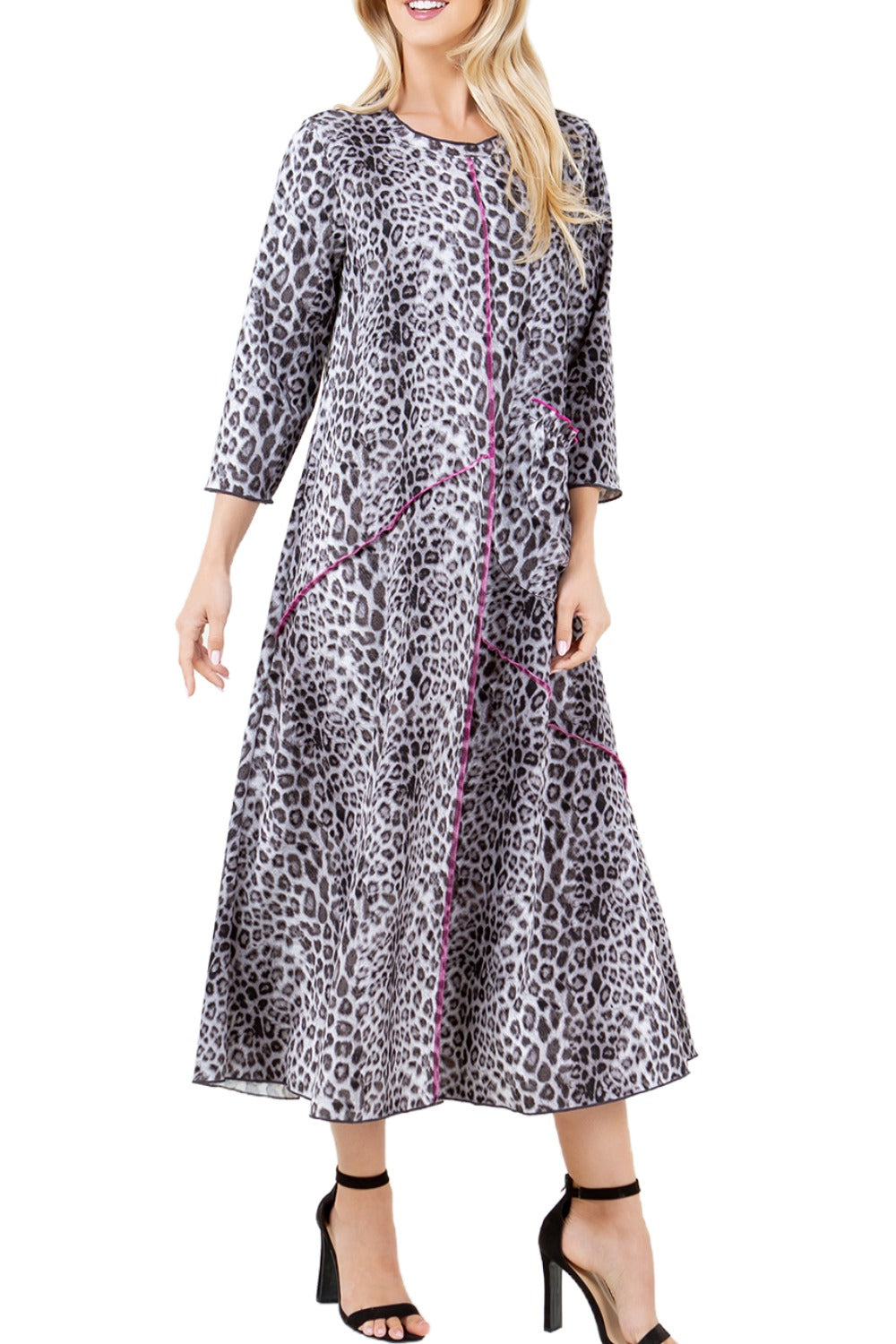 Abby Leopard Print Dress Adalyn Fashions