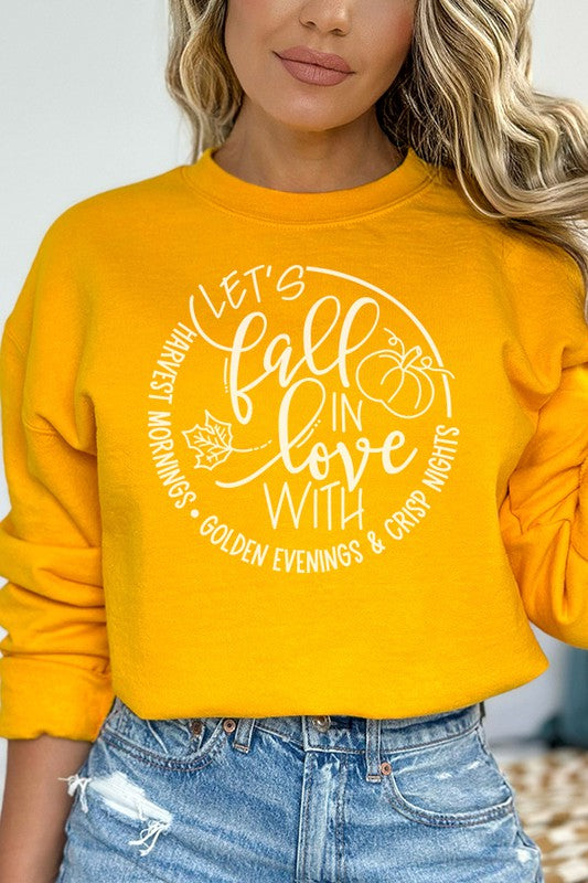 Lets Fall in Love With Sweatshirt -16 colors- Cali Boutique