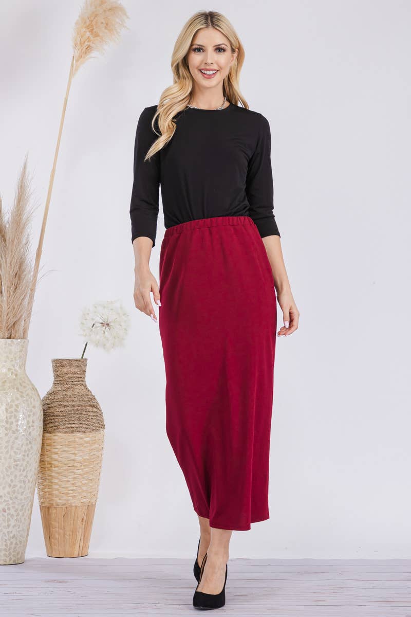 CLASSIC LONG PENCIL SKIRT IN MISSY & PLUS SIZE Celeste Clothing