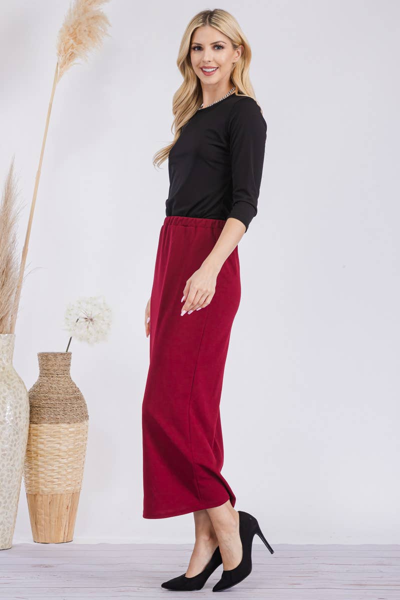 CLASSIC LONG PENCIL SKIRT IN MISSY & PLUS SIZE Celeste Clothing