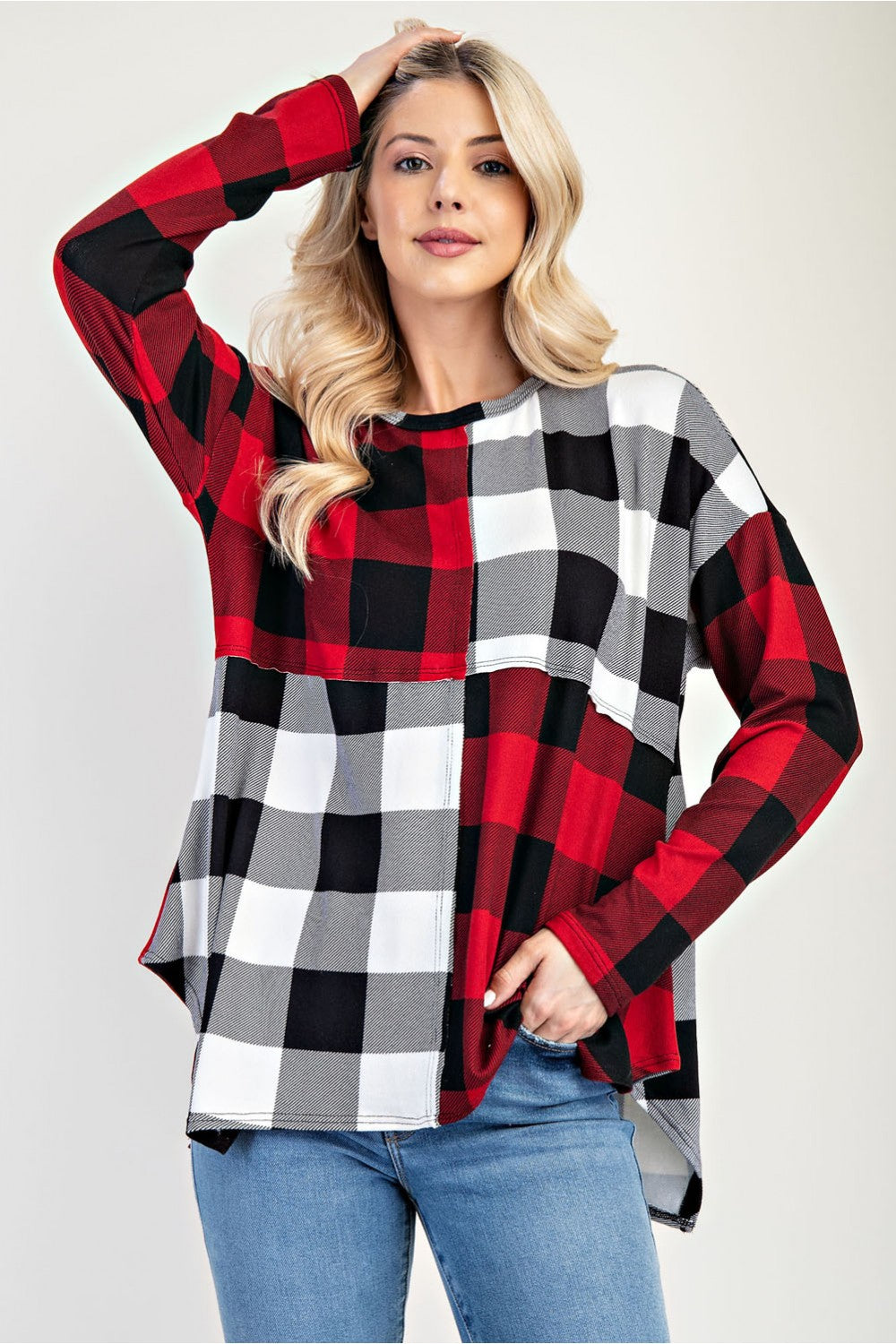 Lauren Plaid Top