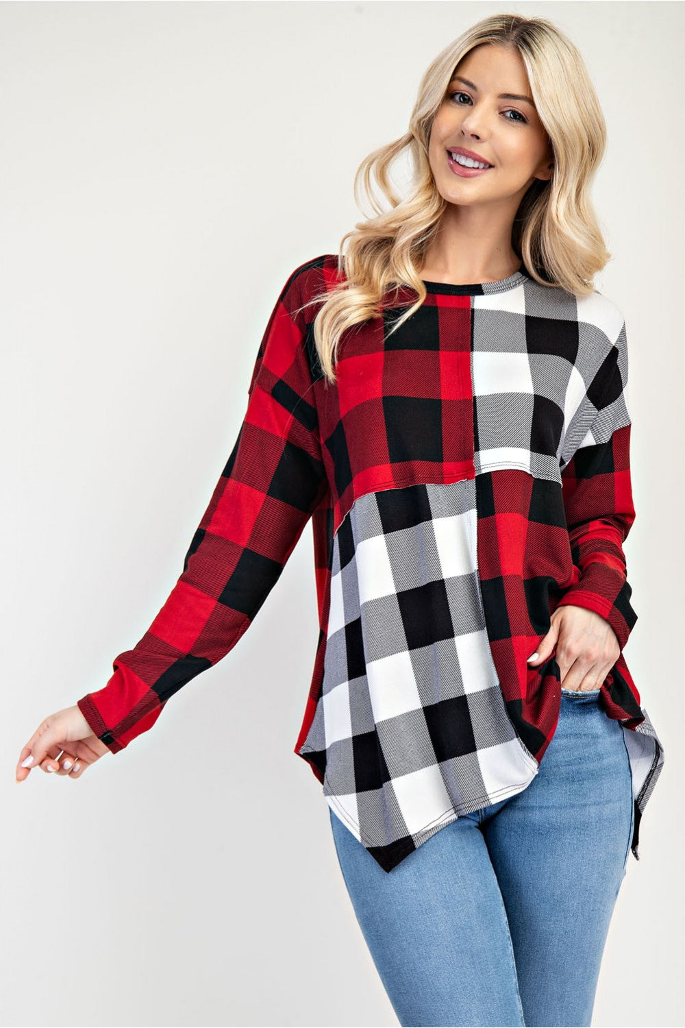 Lauren Plaid Top