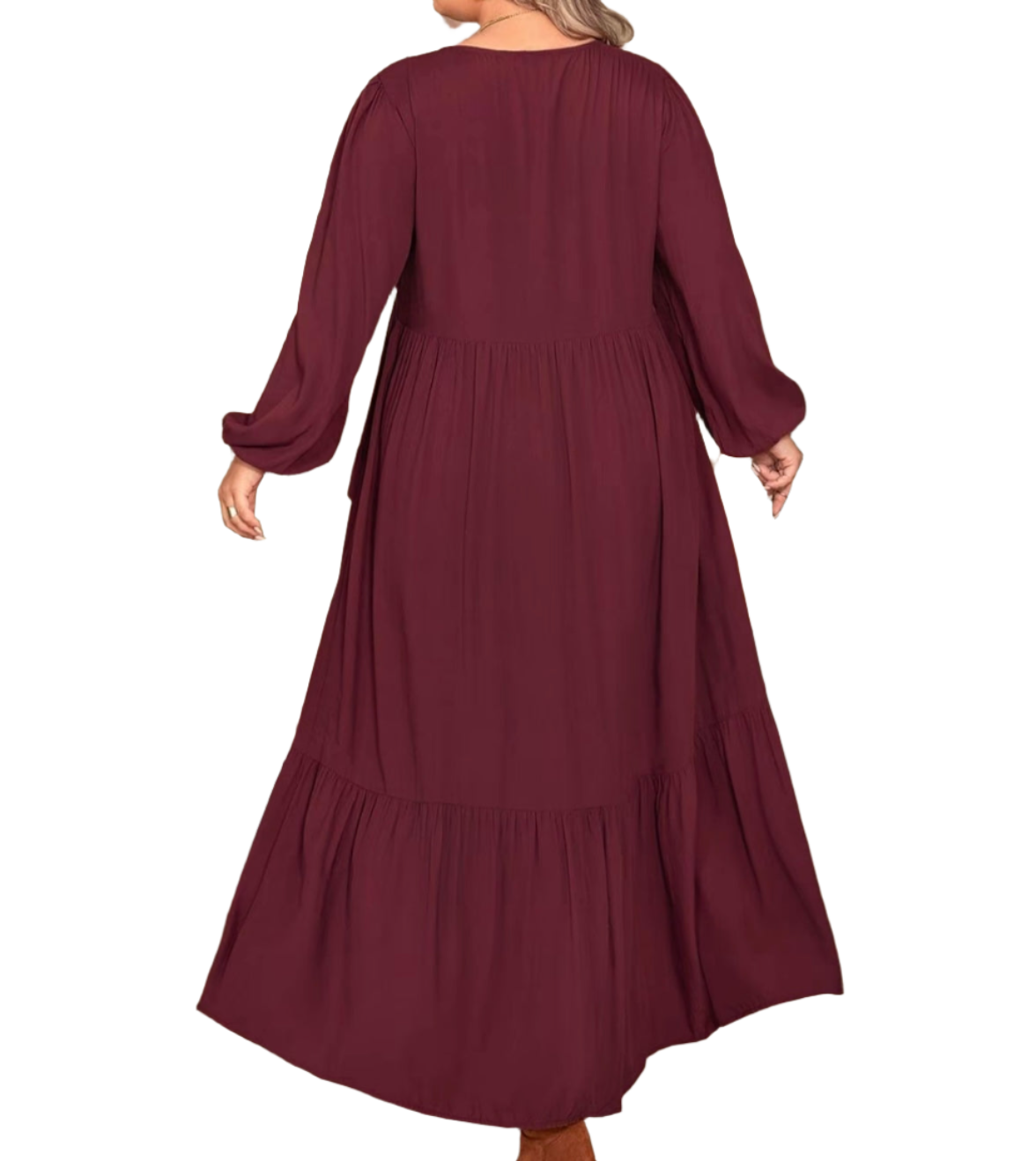 Gabby Ruffle Maxi Dress PLUS -3color options- Adalyn Fashions