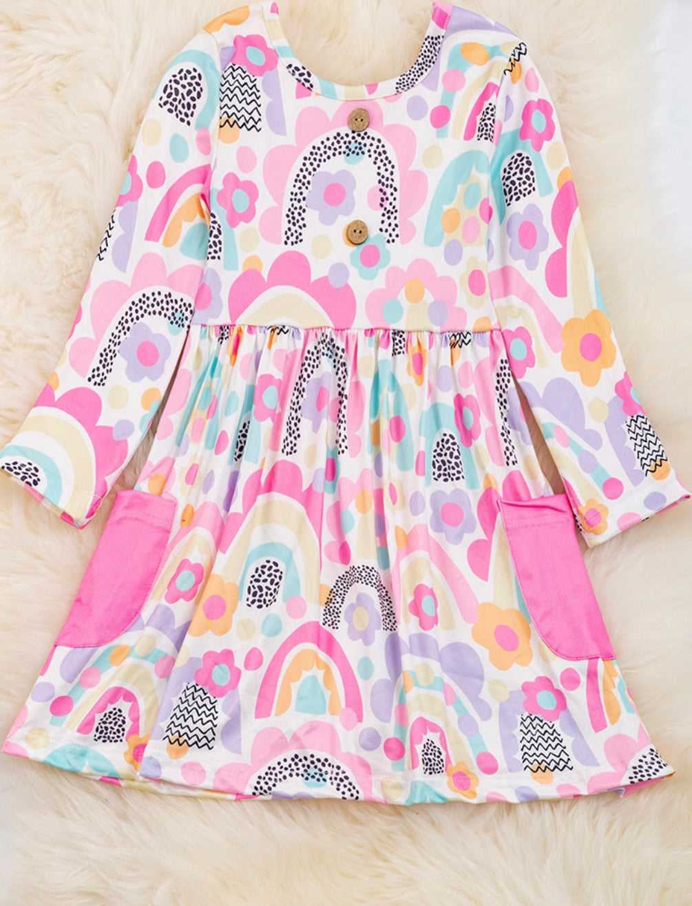 Daisy Rainbow Dress Adalyn Fashions