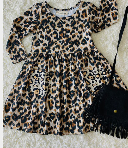 Briann Leopard Dress Adalyn Fashions