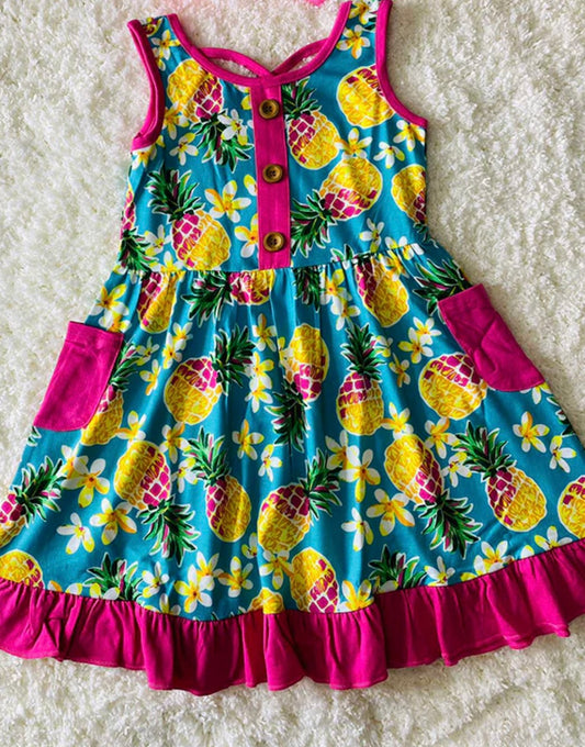 Sassy Pineapple Jumper Dress Adalyn Fashions