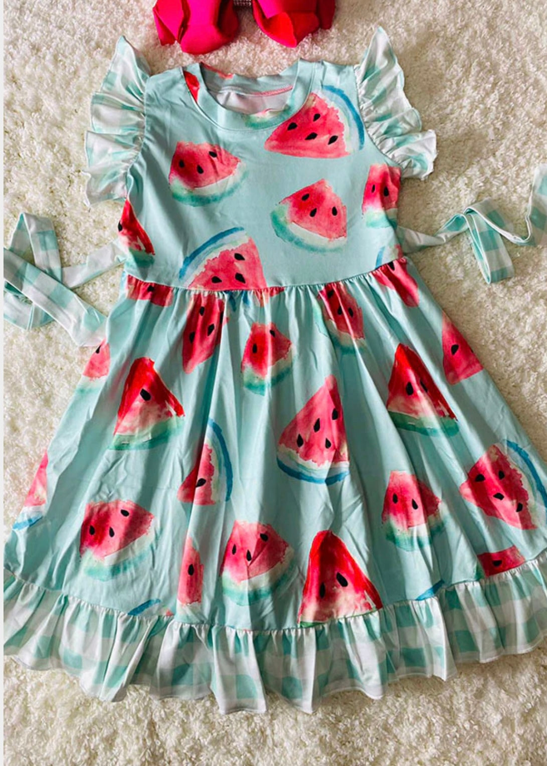 Sweet Summertime Watermelon Dress Jumper Adalyn Fashions