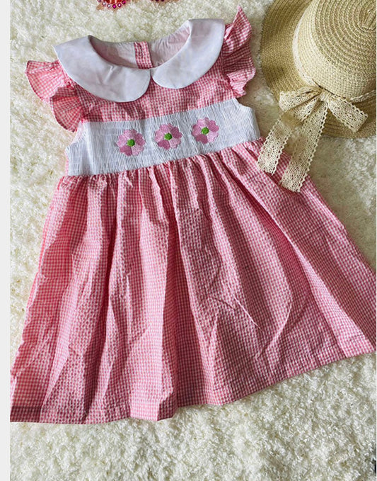 Kylie Pink Smocked Dress Adalyn Fashions