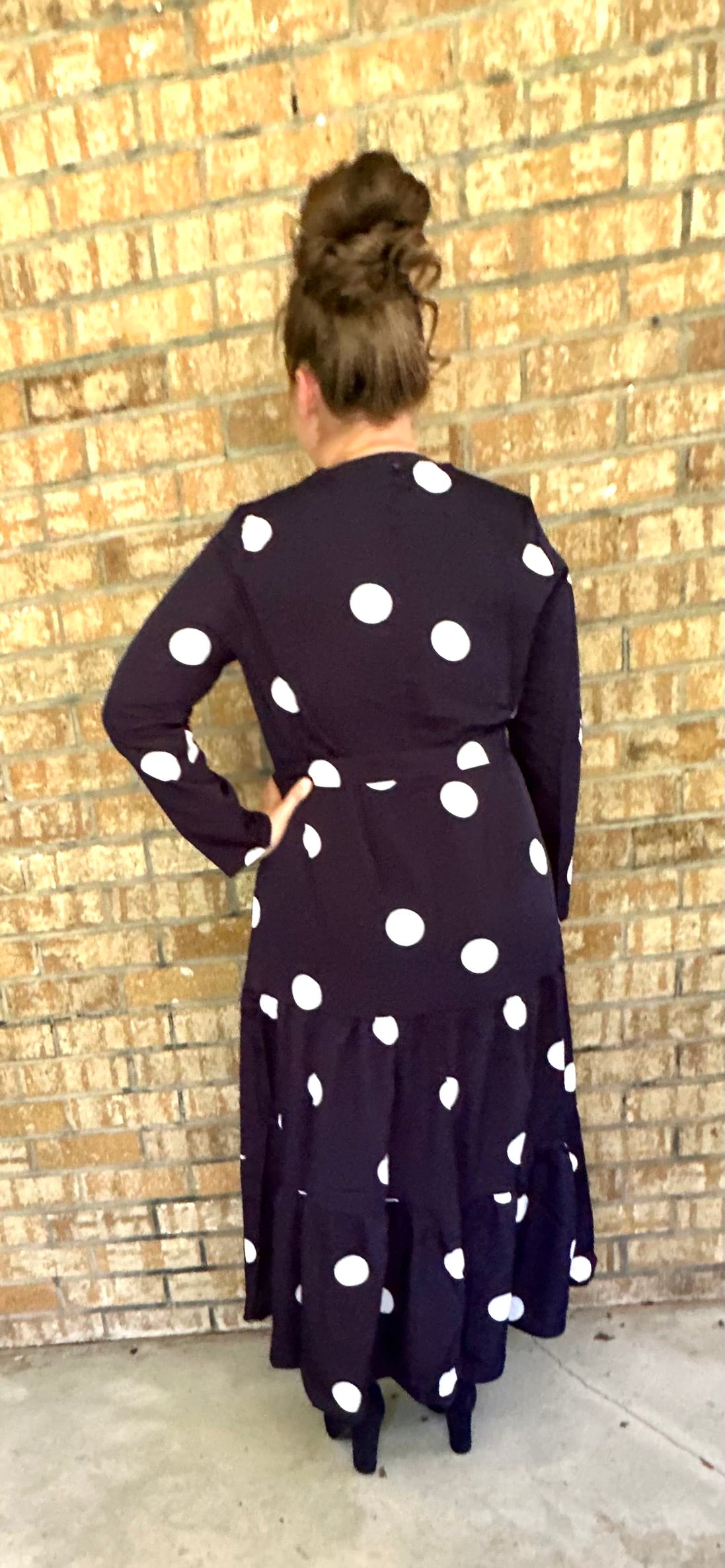 Dolly Polka Dot  Maxi Dress Adalyn Fashions