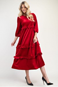 Noel Full Length Velvet Dress -7 color options-