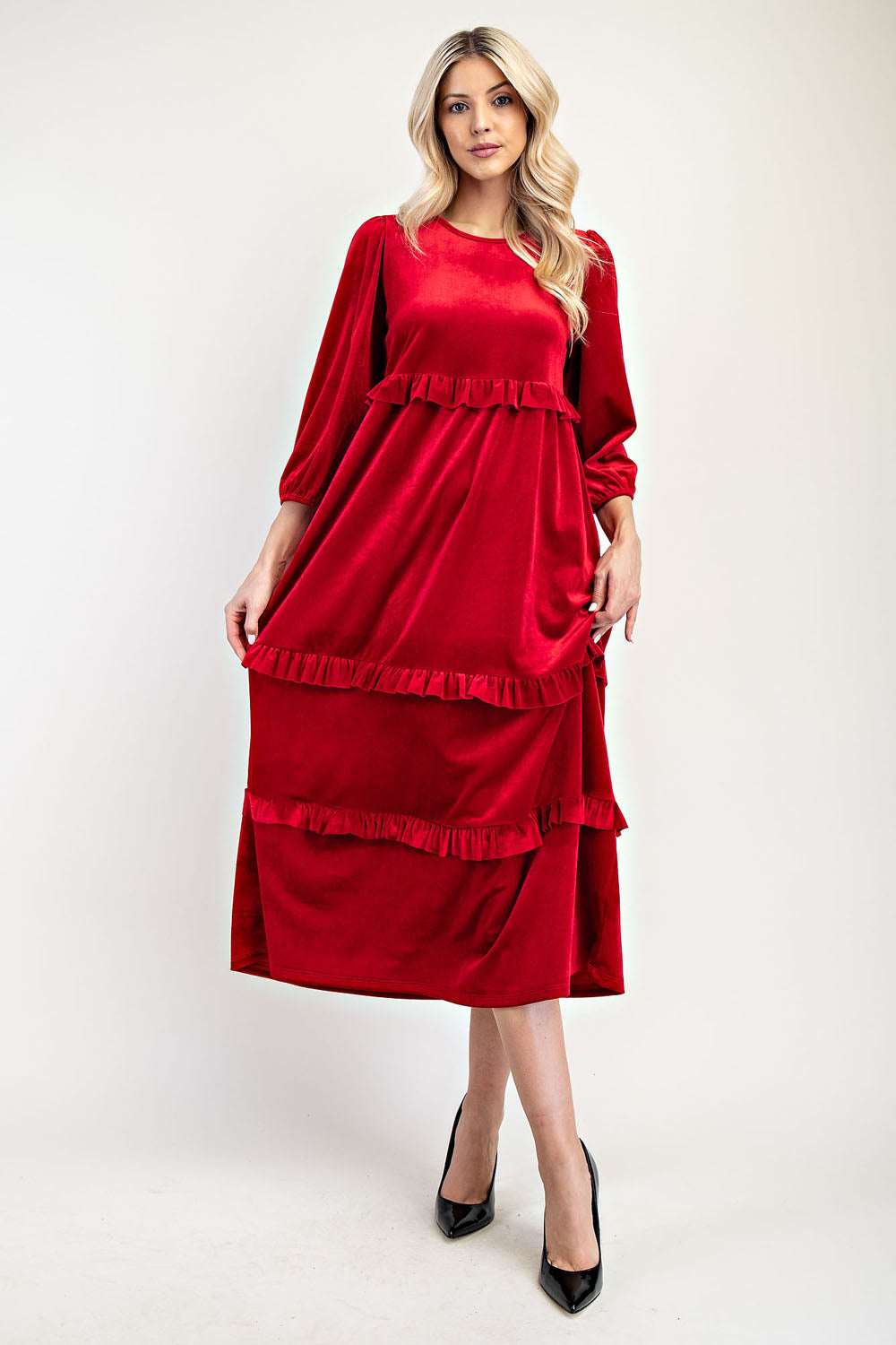 Noel Full Length Velvet Dress -7 color options-