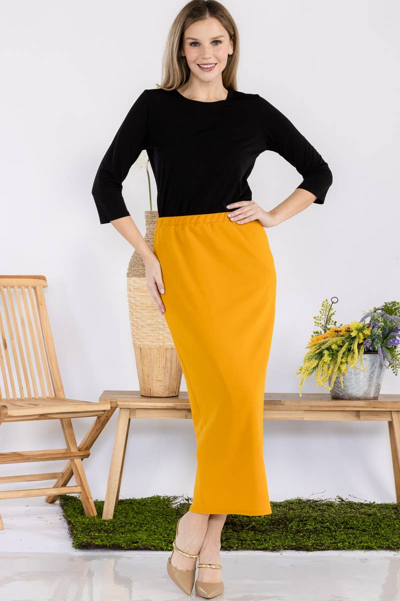 CLASSIC LONG PENCIL SKIRT IN MISSY & PLUS SIZE Celeste Clothing